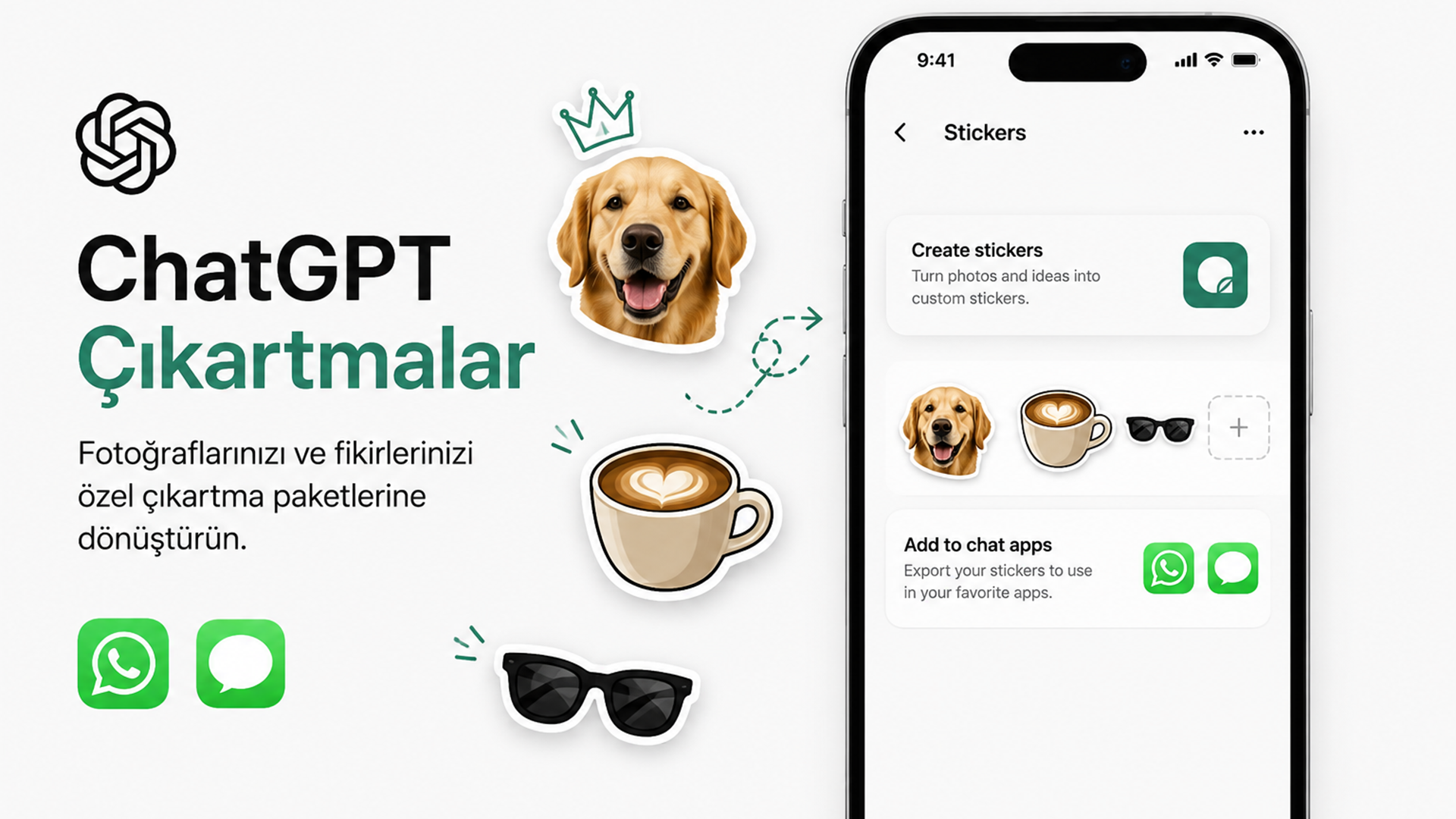 ChatGPT Çıkartmaları Artık WhatsApp ve iMessage'da!