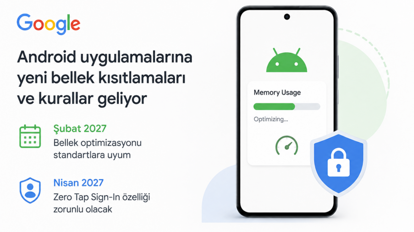 Google'dan Android Geliştiricilerine Bellek Kısıtlaması ve Yeni Kurallar