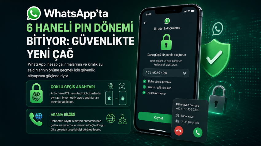 WhatsApp’ta 6 Haneli PIN Dönemi Bitiyor: Güvenlikte Yeni Çağ